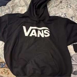 Vans Black and White Logo Hoodie